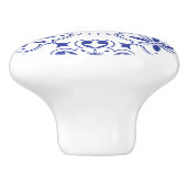 青モダン地中海の白シームレスパターン セラミックノブ (側面)