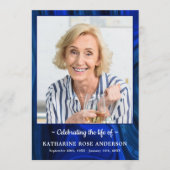 青モダン大理石サービスの葬儀の写真順序 プログラム (正面)