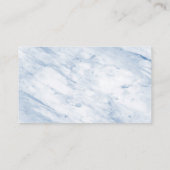 青モダン大理石ベイビーシャワーおむつラッフルカード エンクロージャーカード (裏面)