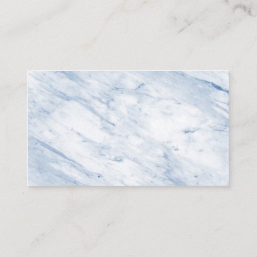 青モダン大理石ベイビーシャワーおむつラッフルカード エンクロージャーカード (裏面)