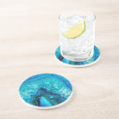 青モダン大理石瑪瑙 コースター (側面)