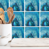 青モダン大理石瑪瑙 タイル