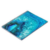 青モダン大理石瑪瑙 ノートブック (左側)