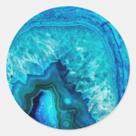 青モダン大理石瑪瑙 ラウンドシール