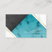 青モダン大理石 名刺 (裏面)