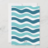 青モダン平和ラブビーチクリスマス写真 シーズンカード (裏面)