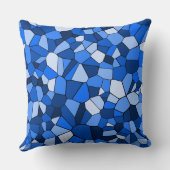 青モダン幾何学模様 クッション (裏面)