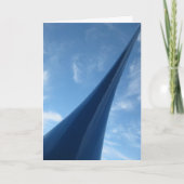 青モダン彫刻 カード (正面)