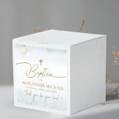 青モダン感謝ボーイクロスバプテスマ金ゴールド フェイバーボックス