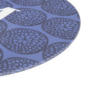 青モダン抽象芸術フローラモノグラム カッティングボード (角)