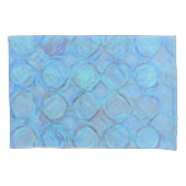 青モダン抽象芸術幾何学模様 枕カバー (正面)