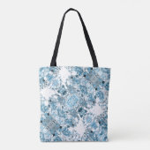 青モダン抽象芸術 トートバッグ (裏面)