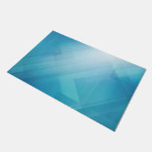 青モダン抽象芸術 ドアマット (アングル)