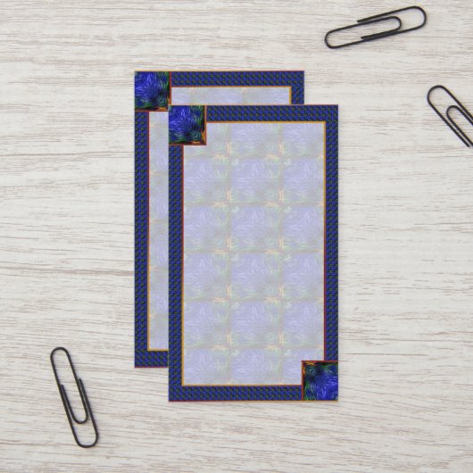 青モダン抽象芸術 名刺 (正面/裏面インサイチュ)