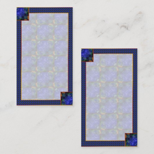 青モダン抽象芸術 名刺 (正面/裏面)