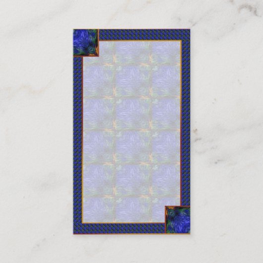 青モダン抽象芸術 名刺 (正面)