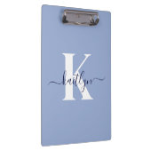 青モダン文字モノグラム クリップボード (右)