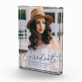 青モダン文字卒業 フォトブロック (右)