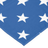 青モダン星・白星グラフィックパターンおもしろい テーブルクロス (アングル)