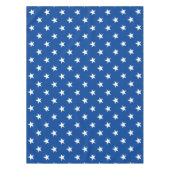 青モダン星・白星グラフィックパターンおもしろい テーブルクロス (正面)