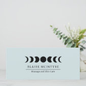 青モダン月フェイズエレガントギフト証書 (スタンド正面)