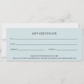 青モダン月フェイズエレガントギフト証書 (裏面)