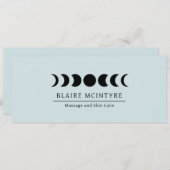 青モダン月フェイズエレガントギフト証書 (正面/裏面)