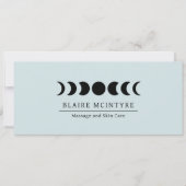 青モダン月フェイズエレガントギフト証書 (正面)