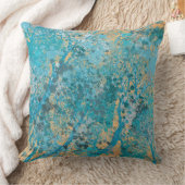 青モダン林 クッション (ブランケット)