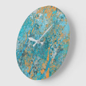 青モダン林 ラージ壁時計 (傾斜)