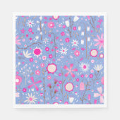 青モダン植物野草フローラ スタンダードランチョンナプキン (正面)