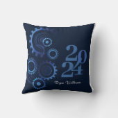 青モダン機械技術者卒業党 クッション (裏面)