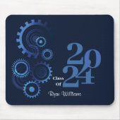青モダン機械技術者卒業党 マウスパッド (正面)