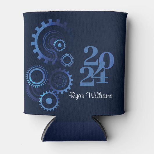 青モダン機械技術者卒業党 缶クーラー (正面)