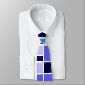 青モダン正方形 ネクタイ (タイ)