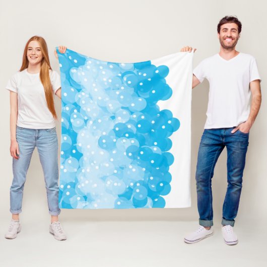 青モダン気泡男の赤ちゃんパターン フリースブランケット (インサイチュ)