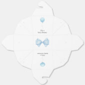 青モダン気球ボーイベビーシャワー フェイバーボックス (見開き)