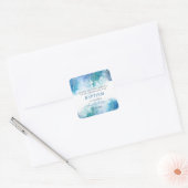 青モダン水彩少年バプテスマ スクエアシール (封筒)
