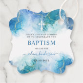 青モダン水彩少年バプテスマ フェイバータグ (裏面)