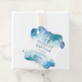 青モダン水彩少年バプテスマ フェイバータグ (インサイチュ)