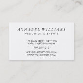 青モダン水彩白ストライプ色 名刺 (裏面)