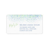 青モダン水色のタブのアドレス ラベル (正面)