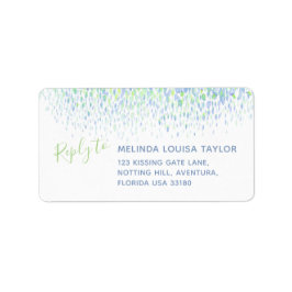 青モダン水色のタブのアドレス ラベル