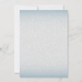 青モダン水色スプラッシュ結婚のスタイル 招待状 (裏面)