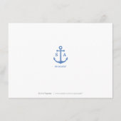 青モダン水色ビーチ結婚式詳細カード エンクロージャーカード (裏面)