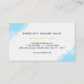 青モダン水色ファッション ロイヤリティカード (裏面)