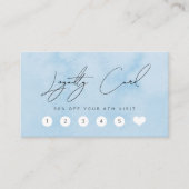 青モダン水色化粧 ロイヤリティカード (正面)