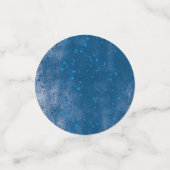 青モダン水色抽象芸術絵を描（ばちゃばちゃ）跳ねる コンフェッティ (スモール正面)