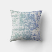 青モダン水色抽象芸術 クッション (裏面)