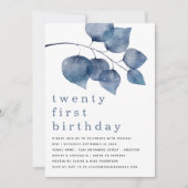 青モダン水色紅葉21日 招待状 (正面)